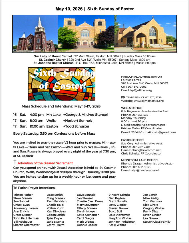 Front cover of bulletin 5.10.2026
