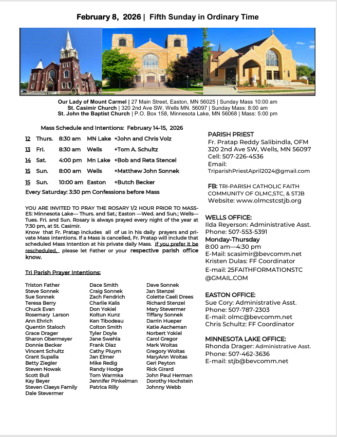 Front cover of bulletin 2.8.2026